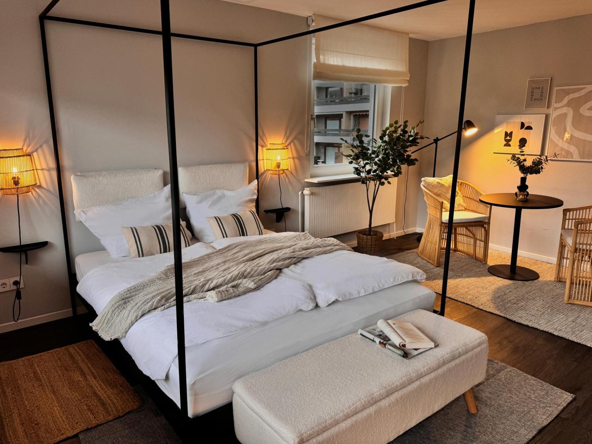 Seaside Rooms - Design-Apartment Mit Balkon & Parkplatz - Inklusive Strandkorb Direkt Am Wasser Und Spa & Sauna Saisonal บือซุม ภายนอก รูปภาพ